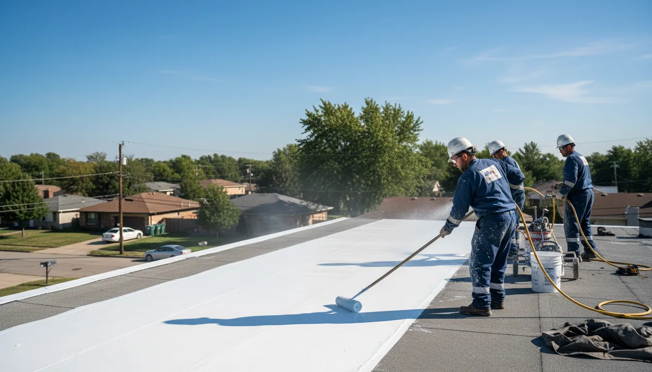 Commercial roof coating in Fisher, IL near me